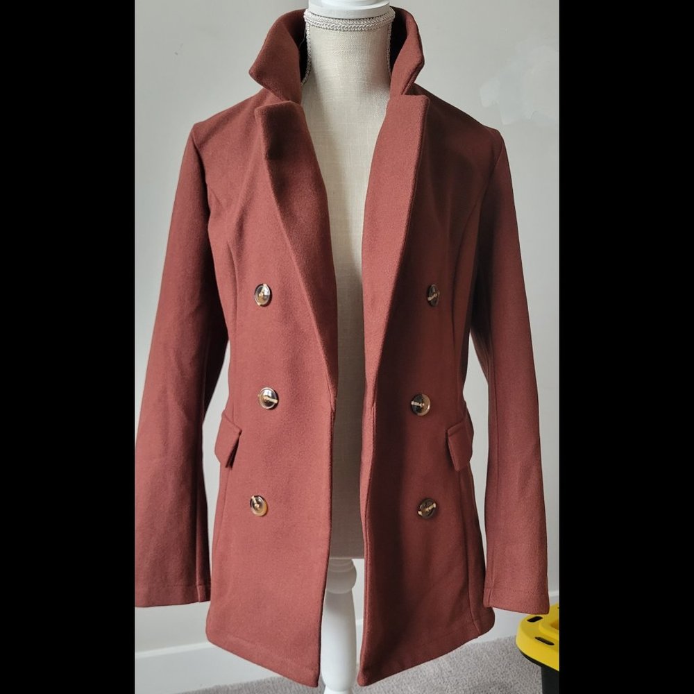 Brown Peacoat - M/6
